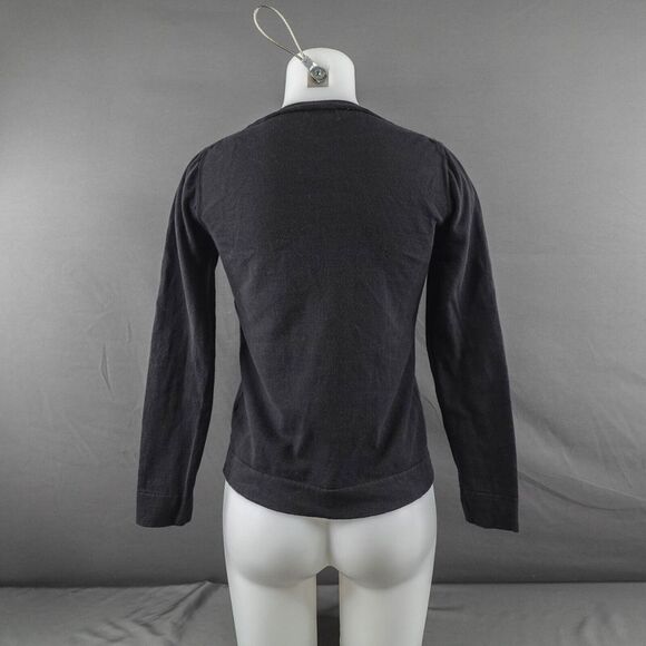 J Crew Womens Teddie Sweater Small Black Minimalist Capsule Y2K Academia Cozy - Picture 5 of 10